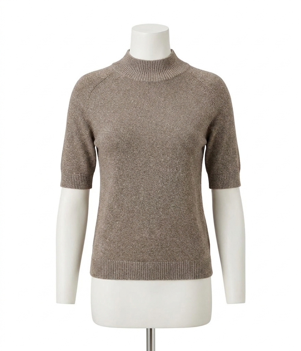 NEW MICHAEL STARS sabel metallic sweater in pewter